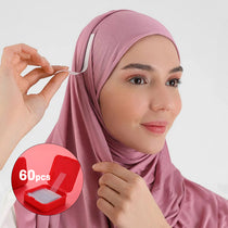 مجموعة دبل فيس شفاف 60 قطعة لتثبيت الاغراض بدون حفر - مناسب لثبيت الطرح