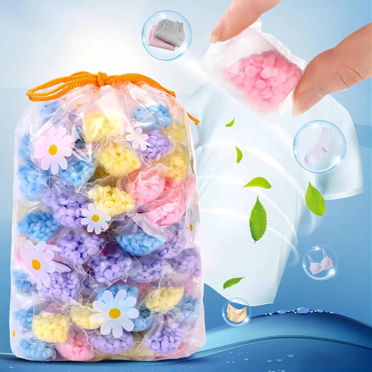 مجموعه حبيبات معطرة للملابس اثناء الغسيل برائحة منعشة Secondary image