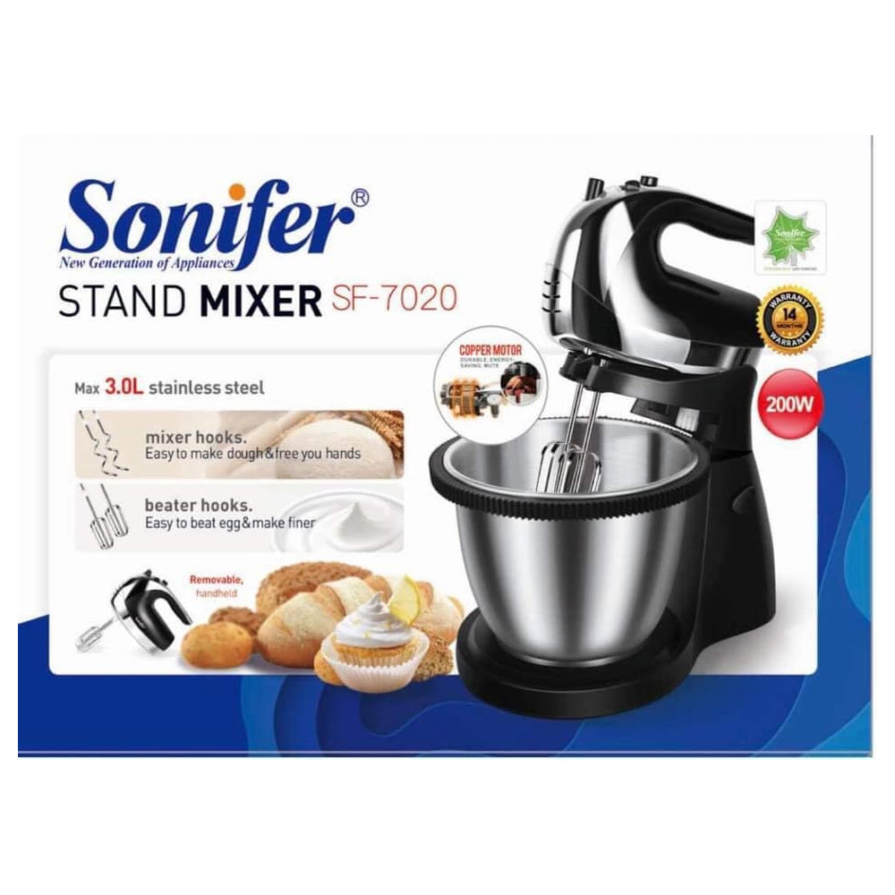 SF-7020 عجان كهربائي من سونيفر 200 وات وعاء استانلس ستيل 3 لتر Main image