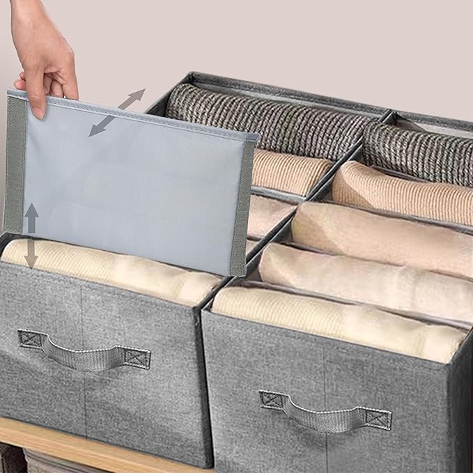 منظم ملابس وتربروف مقسم  4 خانات قابل للطي بيد لسهولة الحمل Main image