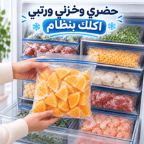 أكياس حفظ الطعام محكمة الغلق للثلاجة والفريزر قابلة لإعادة الاستخدام 18 قطعة