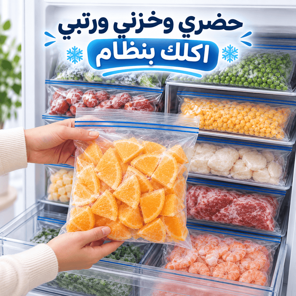 أكياس حفظ الطعام محكمة الغلق للثلاجة والفريزر قابلة لإعادة الاستخدام 18 قطعة