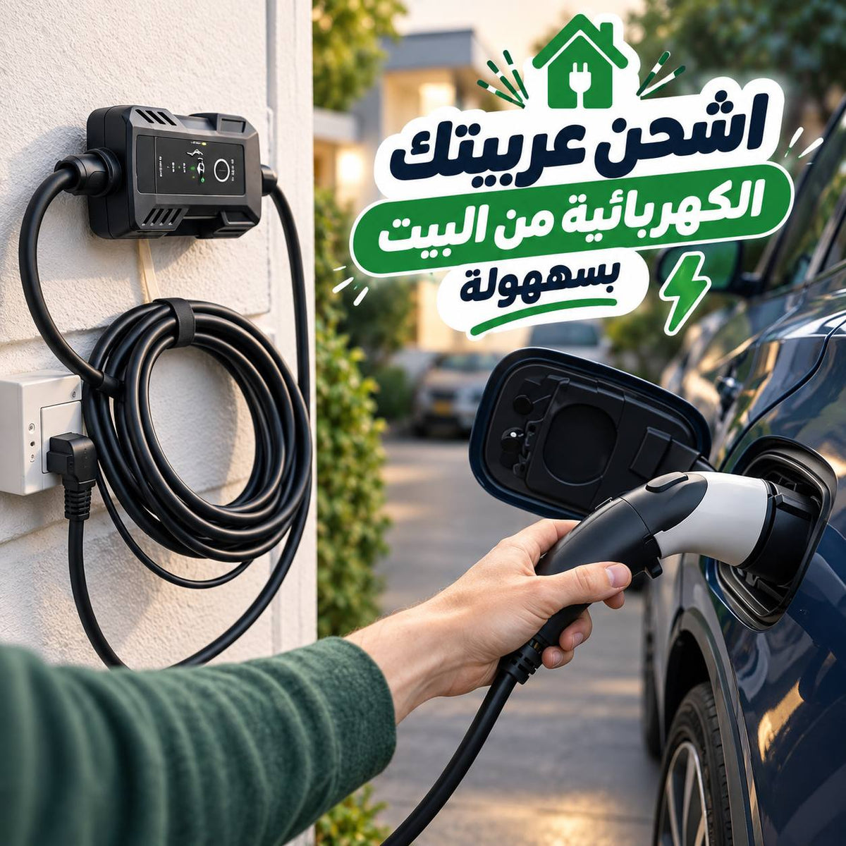 شاحن سيارة كهربائية محمول Type 2 بقدرة 3.5 كيلو وات وأمبير قابل للتعديل 8-16A بكابل 5 متر Main image
