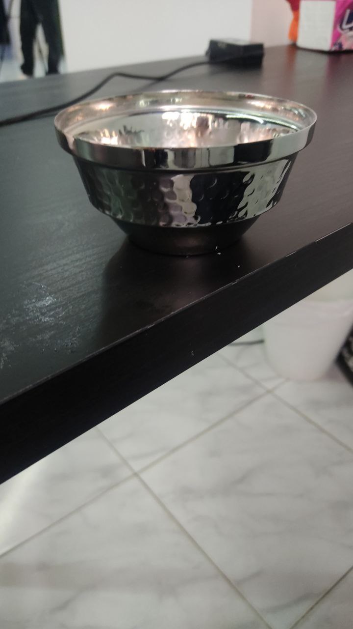 وعاء نحاسي بتصميم مزخرف متعدد الاستخدامات _ باللون الفضي Secondary image