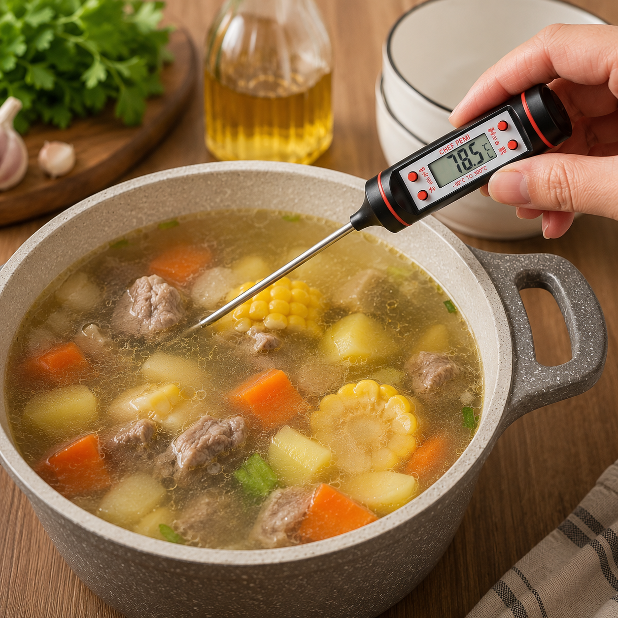 ترمومتر رقمي لقياس حرارة الأطعمة والمشروبات بشاشة ديجيتال Secondary image