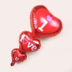 ⁦CM 90*50 باللون الاحمر I Love U بالون هيليوم⁩ - الصورة ⁦4⁩