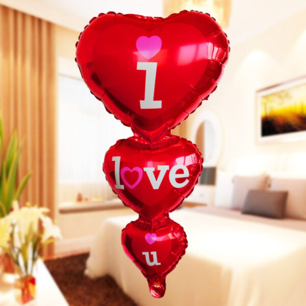 CM 90*50 باللون الاحمر I Love U بالون هيليوم