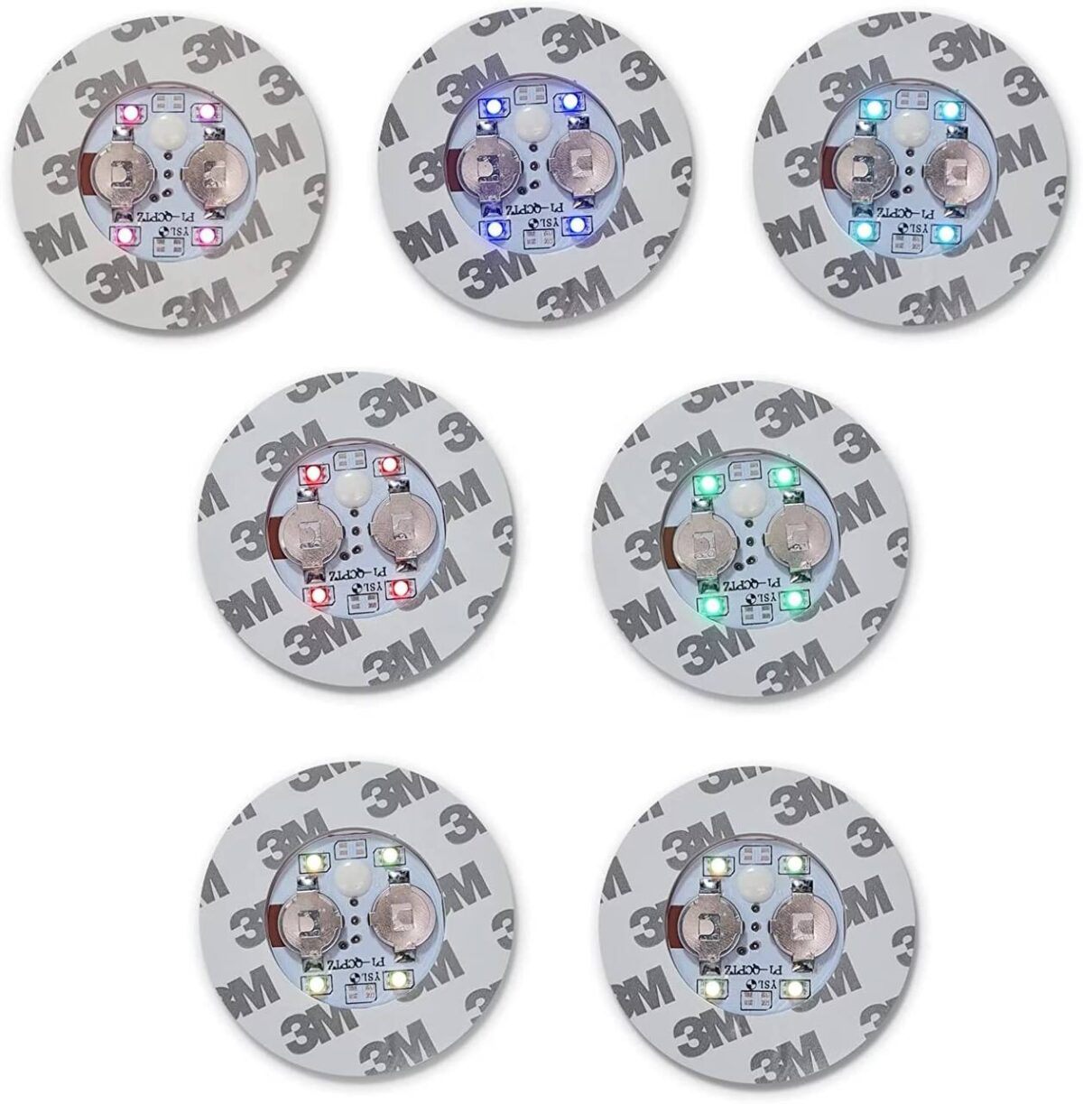 ⁦كوستر كوبايات ليد مضئ بالوان مختلفة بلزق دبل فيس قوي مقاوم للماء⁩ - الصورة ⁦7⁩