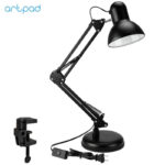 ⁦اباجورة ومصباح بمشبك وقاعدة للتثبيت على المكتب والسرير يدور للتحكم في زاوية الضوء للمذاكرة والقراءة⁩ - الصورة ⁦4⁩