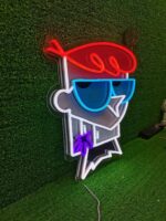 ⁦لافتة نيون علي شكل دكستر لتجديد ديكور غرف الأطفال والجيمنج⁩ - الصورة ⁦2⁩