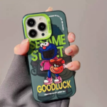 كفر ايفون 13 برو ماكس بلاستيك معالج ضد الكسر للحماية من الخدوش والصدمات بتصميم عالم سمسم