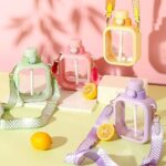 زمزمية مدرسية للاطفال 700 ملي بشاليموه لسهولة الشرب وحزام كروس لسهولة الحمل - الصورة 11