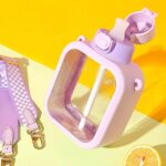 زمزمية مدرسية للاطفال 700 ملي بشاليموه لسهولة الشرب وحزام كروس لسهولة الحمل - الصورة 4