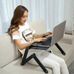 ⁦ترابيزة لابتوب سرير مع نظام تهوية قابلة لتعديل الارتفاع بارجل قابلة للطي للدراسة والعمل من المنزل⁩ - الصورة ⁦3⁩
