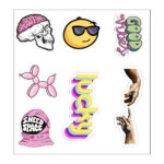 Lucky مجموعة استيكر لتزين وتجديد اللاب توب والنوت بوك والزجاجات وتربروف قابل لإعادة الاستخدام