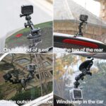 ⁦حامل موبايل سيارة يثبت بشفط الهواء علي التابلوه او الزجاج متحرك للتحكم في زاوية الرؤية للقيادة بأمان⁩ - الصورة ⁦11⁩