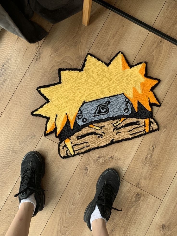 Naruto-Face-Fluffy-Bedroom-Rug_All_4281_8.jpeg هاند ميد لتجديد وتغير ديكور الأطفال والجيمنج روم Naruto Face سجادة - الصورة 1