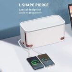 ⁦مشترك كهربائي 5 فيشة مع 3 منافذ يو اس بي ببوكس منظم للاسلاك وستاند للهواتف و الأجهزه⁩ - الصورة ⁦3⁩