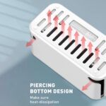 ⁦مشترك كهربائي 5 فيشة مع 3 منافذ يو اس بي ببوكس منظم للاسلاك وستاند للهواتف و الأجهزه⁩ - الصورة ⁦5⁩