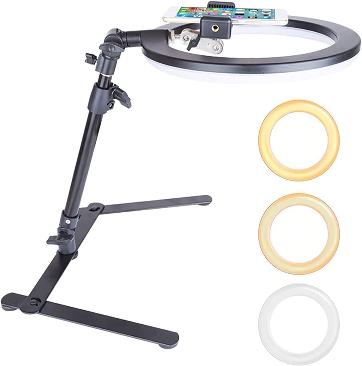 ⁦رينج لايت 3 الوان مختلفة بريموت كنترول للتحكم عن بعد للتصوير وعمل فيديوهات بشكل احترافي⁩ - الصورة ⁦3⁩