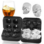 ⁦قالب لصُنع مكعبات الثلج على شكل جمجمة بارزة⁩ - الصورة ⁦5⁩