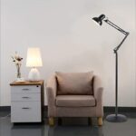 ⁦اباجورة ومصباح ارضي بذراع مفصلي متحرك للتحكم في زاوية الضوء للقراءة والدراسة والعمل⁩ - الصورة ⁦3⁩