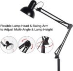 ⁦اباجورة ومصباح ارضي بذراع مفصلي متحرك للتحكم في زاوية الضوء للقراءة والدراسة والعمل⁩ - الصورة ⁦6⁩