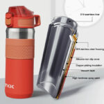 ⁦مج حراري استانليس ستيل 500 ملي حافظ لسخونية وبرودة المشروبات والعصائر لمدة 24 ساعة للرحلات والتخييم⁩ - الصورة ⁦2⁩