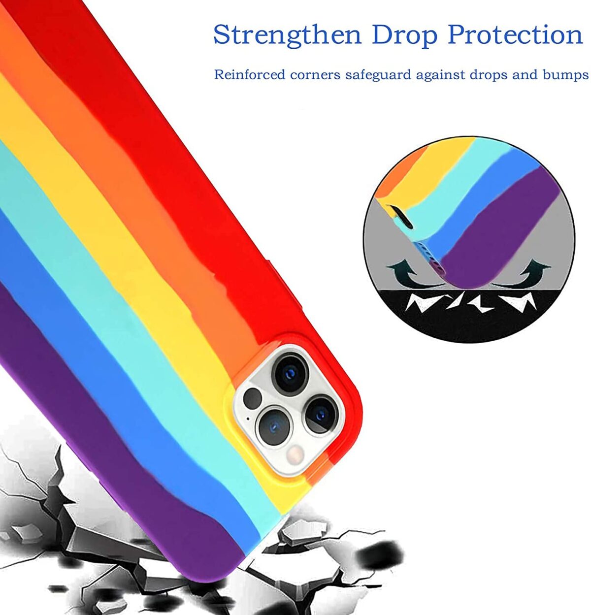 ⁦جراب ايفون 13 برو ماكس سيليكون للحفاظ علي الهاتف من الخدوش والصدمات بالوان مبهجة⁩ - الصورة ⁦2⁩