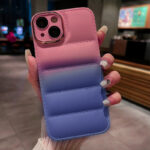 جراب ايفون 14 برو  بامب بالوان مبهجة سيليكون للحماية من الخدوش والصدمات مع إطار حامي للكاميرا