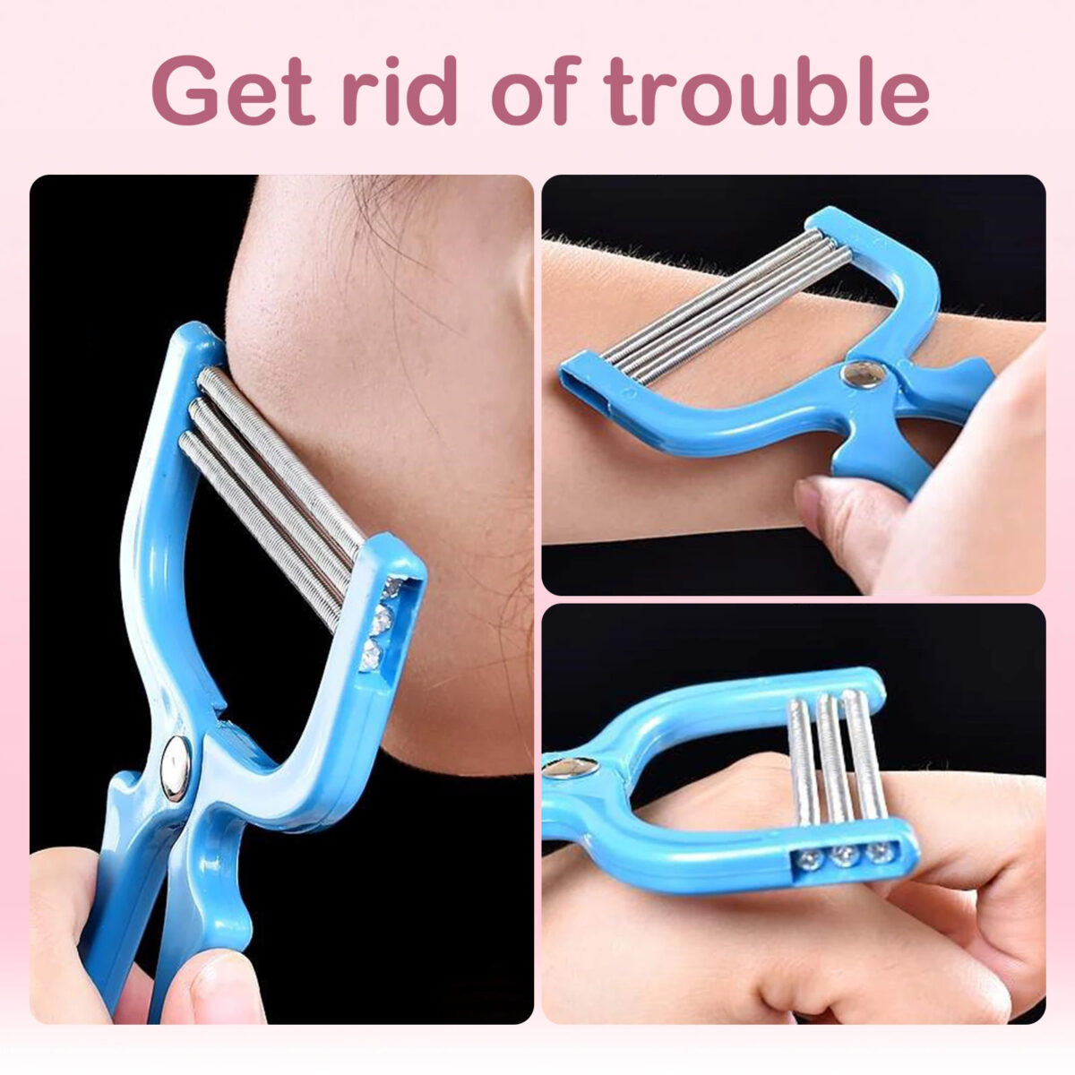 ⁦أداة يدوية أمنة لإزالة شعر الوجه والجسم من الجذور بديلة للفتله عملية وسهلة الأستخدام⁩ - الصورة ⁦2⁩