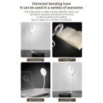 ⁦اباجورة وكشاف ليد تحكم صوتي مرن قابل للطي ب 3 درجات اضاءة وتغير اللون⁩ - الصورة ⁦5⁩