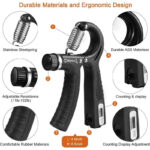 ⁦اداة تمارين لتقوية مقبض اليد قابلة للتعديل من 5 حتي 60 كجم مع عداد مثالية للاعبي كرة السلة واليد⁩ - الصورة ⁦4⁩