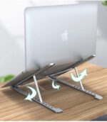 ⁦استاند حامل لاب توب وتابلت معدني محمول قابل لتعديل الارتفاع للعمل والدراسة براحة⁩ - الصورة ⁦12⁩