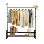 ⁦استاند دولاب شماعات وهوكات منظم للملابس والشنط والأحذية معدن غير قابل للصدأ⁩ - الصورة ⁦3⁩