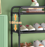 ⁦استاند منظم للأحذية 4 أرفف مع رف علوي لديكور الليفنج والريسبشن والدريسنج عملي وسهل الفك والتركيب⁩ - الصورة ⁦6⁩