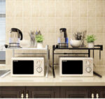 ⁦استاند منظم و حامل ميكرويف معدن برف قابل للفرد مع هوكات متين غير قابل للصدأ⁩ - الصورة ⁦2⁩