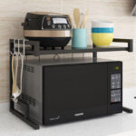 استاند منظم و حامل ميكرويف معدن برف قابل للفرد مع هوكات متين غير قابل للصدأ