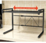 ⁦استاند منظم و حامل ميكرويف معدن برف قابل للفرد مع هوكات متين غير قابل للصدأ⁩ - الصورة ⁦3⁩