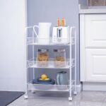 ⁦استاند منظم ٣ دور بعجل لسهولة الحركة للمطبخ والحمام معدن⁩ - الصورة ⁦2⁩