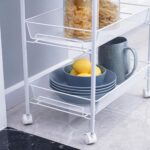 ⁦استاند منظم ٣ دور بعجل لسهولة الحركة للمطبخ والحمام معدن⁩ - الصورة ⁦4⁩