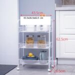 ⁦استاند منظم ٣ دور بعجل لسهولة الحركة للمطبخ والحمام معدن⁩ - الصورة ⁦8⁩