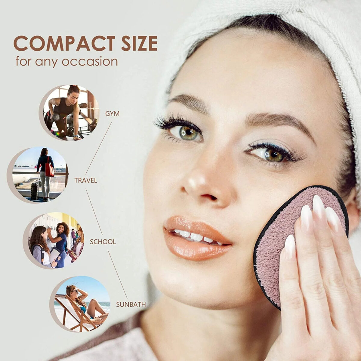 ⁦اسفنجة إزالة المكياج السحرية قطعتين قابلة للغسيل لإعادة الاستخدام⁩ - الصورة ⁦11⁩