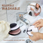 ⁦اسفنجة إزالة المكياج السحرية قطعتين قابلة للغسيل لإعادة الاستخدام⁩ - الصورة ⁦3⁩