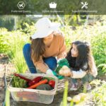 ⁦باسكت شبك معدن غير قابل للصدأ لحمل وتنظيم الفواكه والخضروات بيد خشبية لسهولة الحمل⁩ - الصورة ⁦12⁩