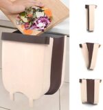 ⁦باسكت قمامة قابل للطي والتعليق على درف ابواب المطبخ سيليكون⁩ - الصورة ⁦3⁩