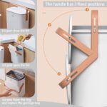 ⁦باسكت قمامة يعلق علي الدرف لتوفير مساحة للمطابخ والحمامات بلزق دبل فيس قوي وغطاء ويد من ايكوكو⁩ - الصورة ⁦4⁩