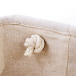 ⁦باسكت كتان بيد لحمل وتنظيم الملابس ولعب الاطفال والميكب ومنتجات العناية بالشعر والبشرة⁩ - الصورة ⁦6⁩