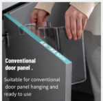 ⁦باسكت منظم وحامل لادوات المطبخ وعلب التوابل والمناديل يعلق علي درف المطبخ اكليريك شفاف⁩ - الصورة ⁦4⁩