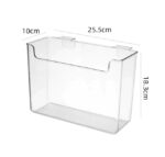 ⁦باسكت منظم وحامل لادوات المطبخ وعلب التوابل والمناديل يعلق علي درف المطبخ اكليريك شفاف⁩ - الصورة ⁦5⁩